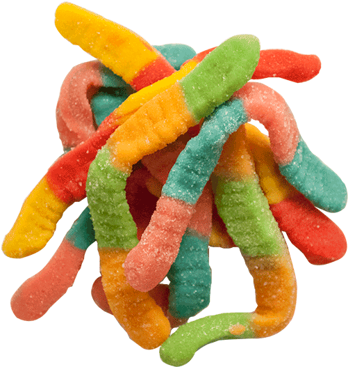 Creating Better Days Cbd Sour Gummy Worms - Sour Gummy Worms Png (500x650), Png Download