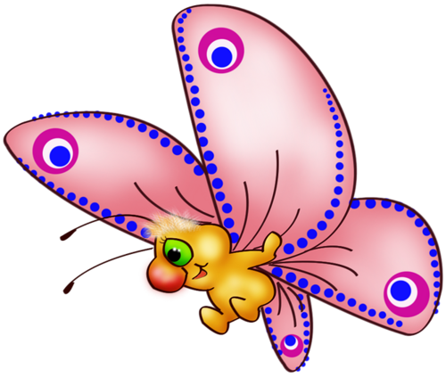 Butterflies Set3 72 - Butterfly Clipart Cartoon Transparent Background (500x423), Png Download