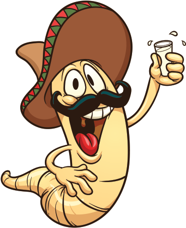 Drinking Clipart Worm - Tequila Worm Clipart (600x600), Png Download