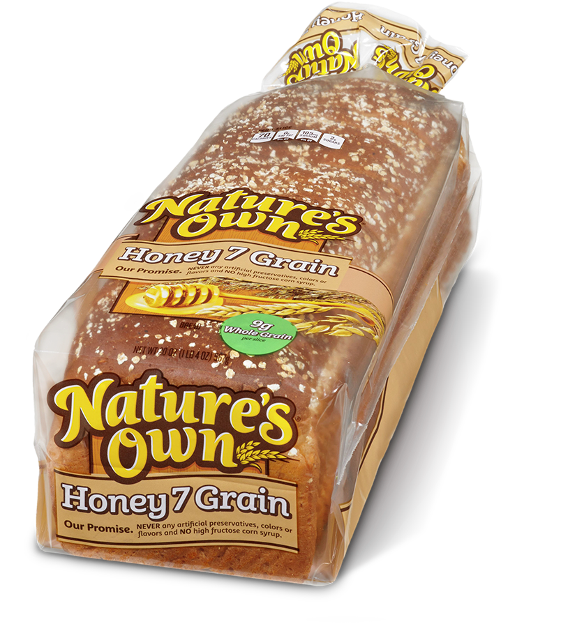 Bread Transparent Grain - Nature's Own 7 Grain (890x1000), Png Download