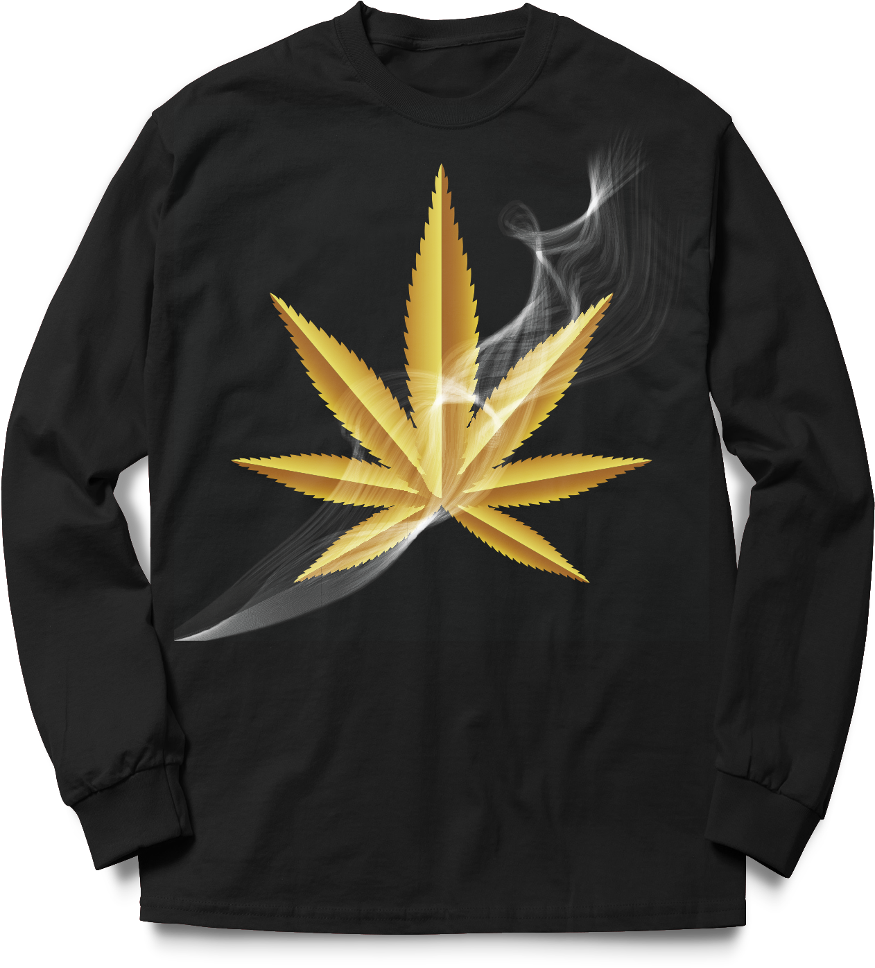 Gold Leaf Smoke - Gold Weed Shirt (1399x1450), Png Download
