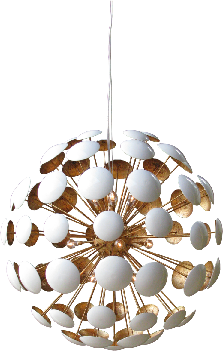 Solaria Bilbao Chandelier White Pendant Hanging Gold - Transparent Gold White Chandelier Png (1121x1494), Png Download