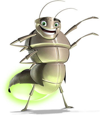 Ray The Glow Worm (359x404), Png Download