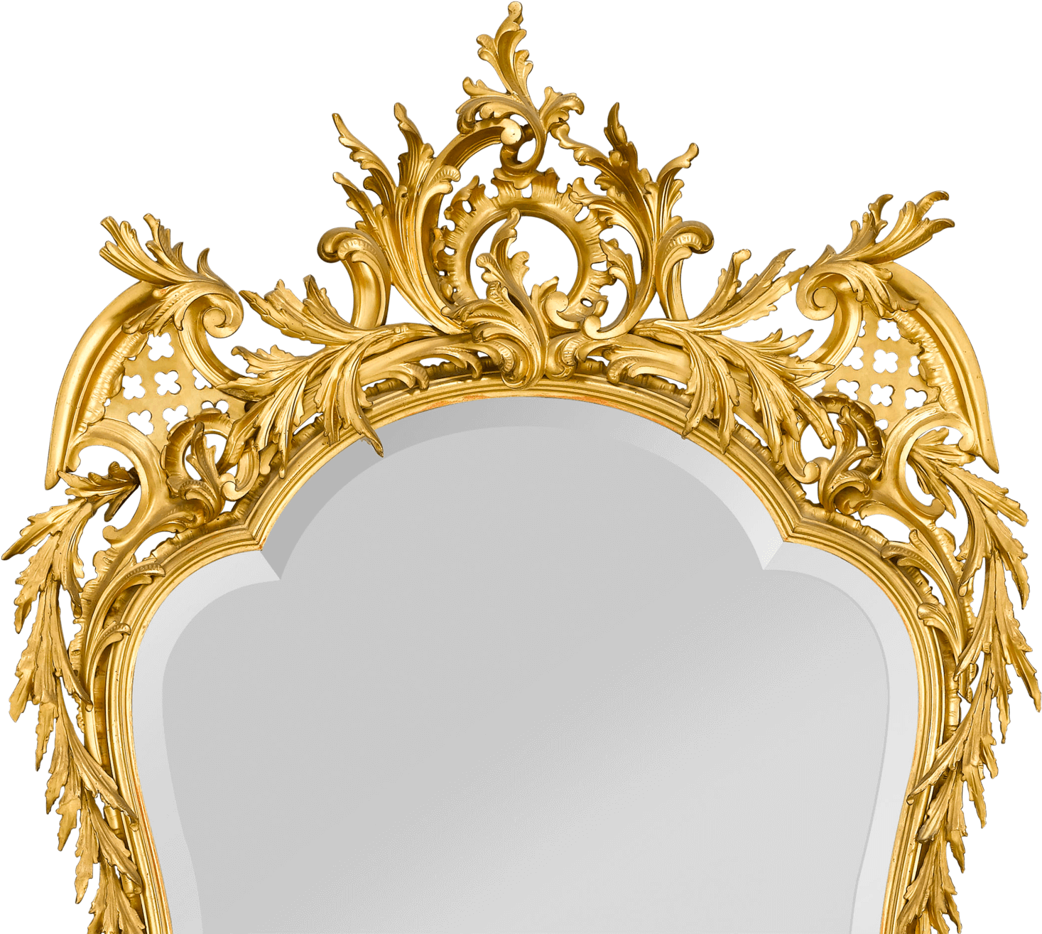 Louis Xv-style Gold Leaf Mirror - Gold Mirror (1750x1400), Png Download