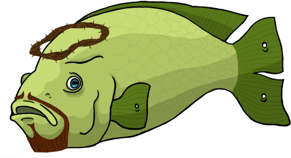 I Google'd "jesus Fish," Was Not Disappointed - Fish Jesus (600x329), Png Download