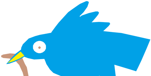 Bird And Worm - Bird (500x261), Png Download