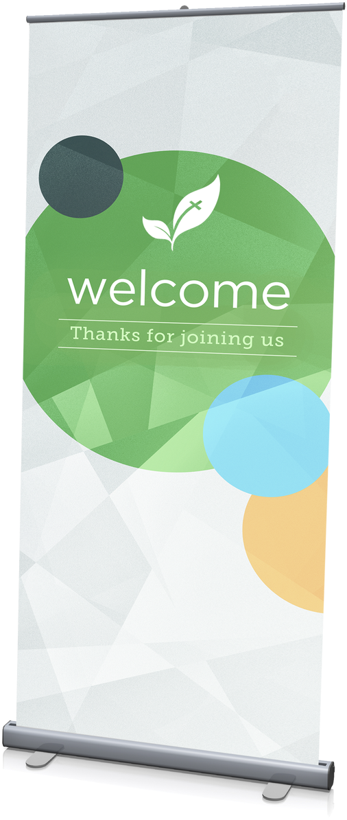 Welcome Banner Geometric 3'x6 - Portable Network Graphics (907x1280), Png Download