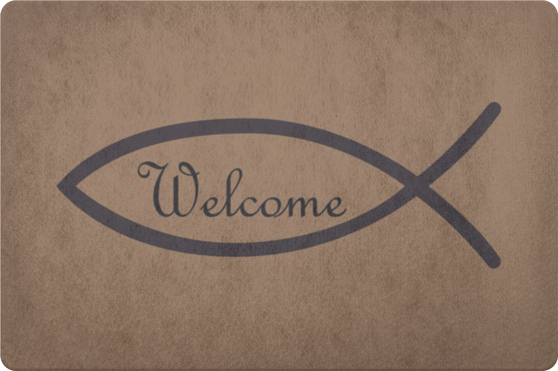 Welcome Ichthys Jesus Fish - Village Wrought Iron Wel-164 Medium Floral Welcome (2000x2000), Png Download