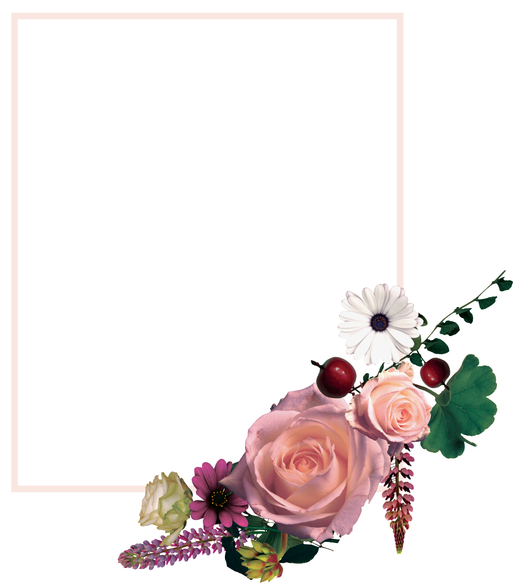 Hand Painted Color Flower Border Png Transparent - Portable Network Graphics (1024x1164), Png Download