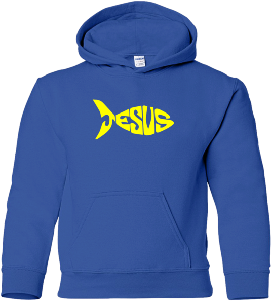 Jesus Fish Kids Hoodie - Sticker Store Jesus Fish Ii Window Window Decals (600x600), Png Download