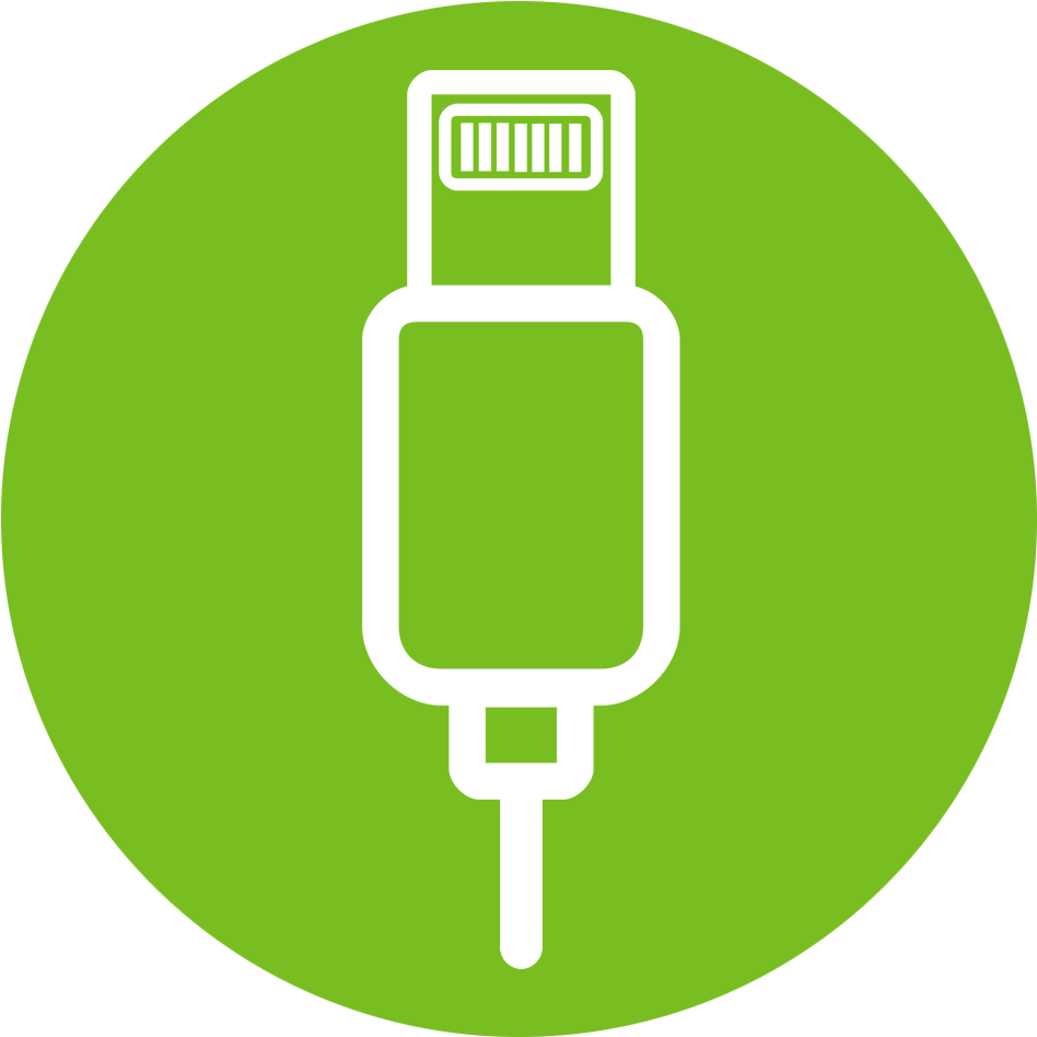Built-in Apple® Lightning™ Cable - Illustration (1200x1200), Png Download