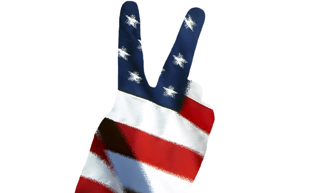 Peace Sign By Al - Flag Of The United States (600x398), Png Download
