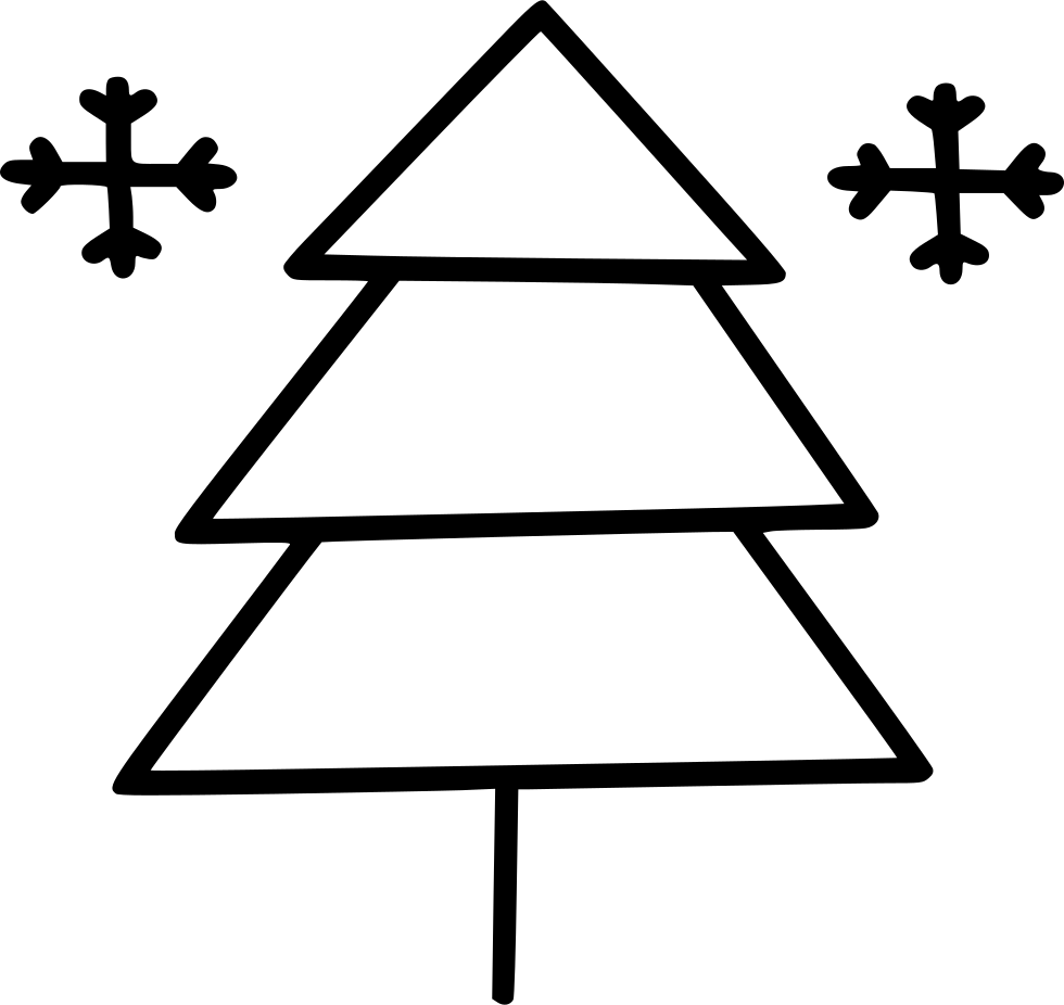 Snow Tree Xmas Comments - Pinos Para Colorear (980x926), Png Download