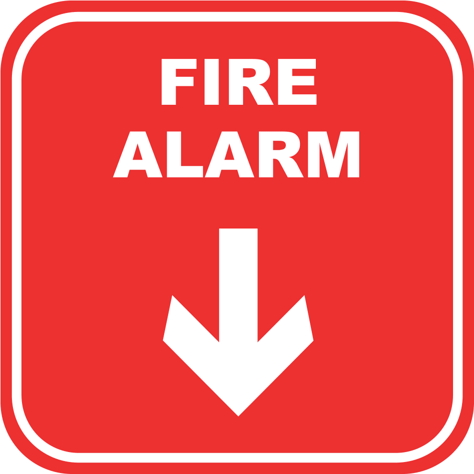 Fire Alarm Down Arrow, 10"x10" - First Aid Kit Signage (1000x1000), Png Download