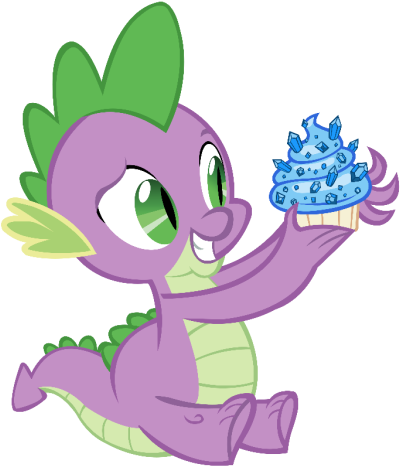 Spike S Birthday Cupcake By Star Burn-d4mabo1 - My Little Pony Spike's Birthday (600x600), Png Download