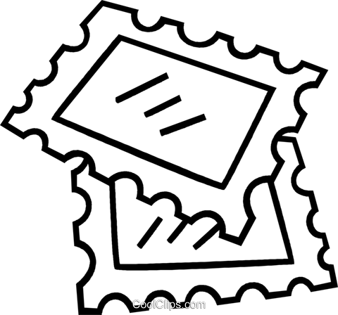 Postage Stamps Royalty Free Vector Clip Art Illustration - Illustration ...