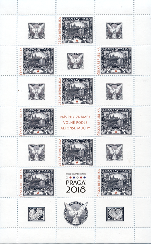 The Tabs Remember Alfons Mucha, His Another Work The - Praga 2018 Stamps (494x800), Png Download