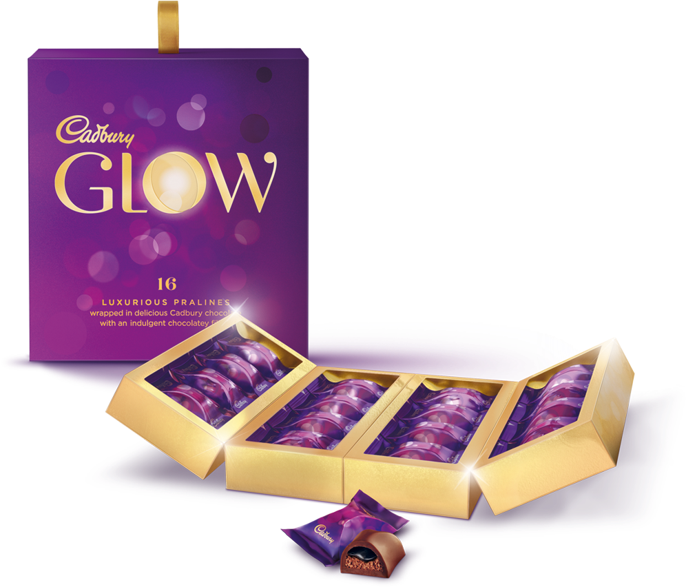 Cadbury Glow Customisable Premium Chocolate Pralines - Dairy Milk Silk Gift Box (1119x1038), Png Download