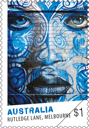 Street Art, Rutledge Lane, Melbourne - Street Art Australia Post Stamps (970x545), Png Download
