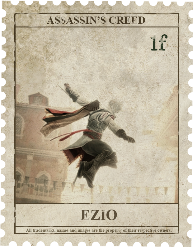 Assassin's Creed Postage Stamp - Assassins Creed 2 (648x820), Png Download