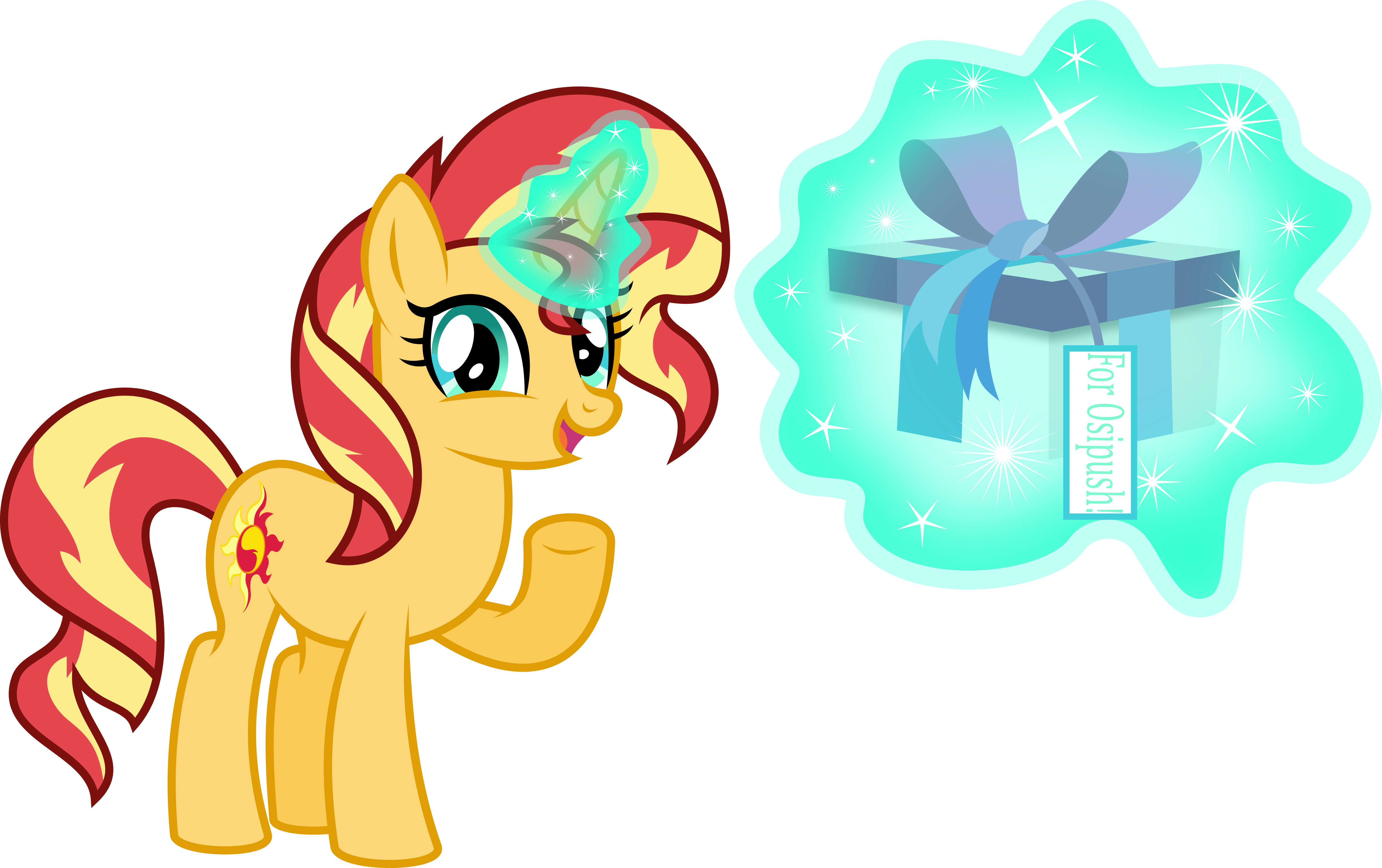 8-notes, Happy Birthday, Magic, Open Mouth, Pony, Ponyscape, - Sunset Shimmer Pony Happy (4829x3032), Png Download