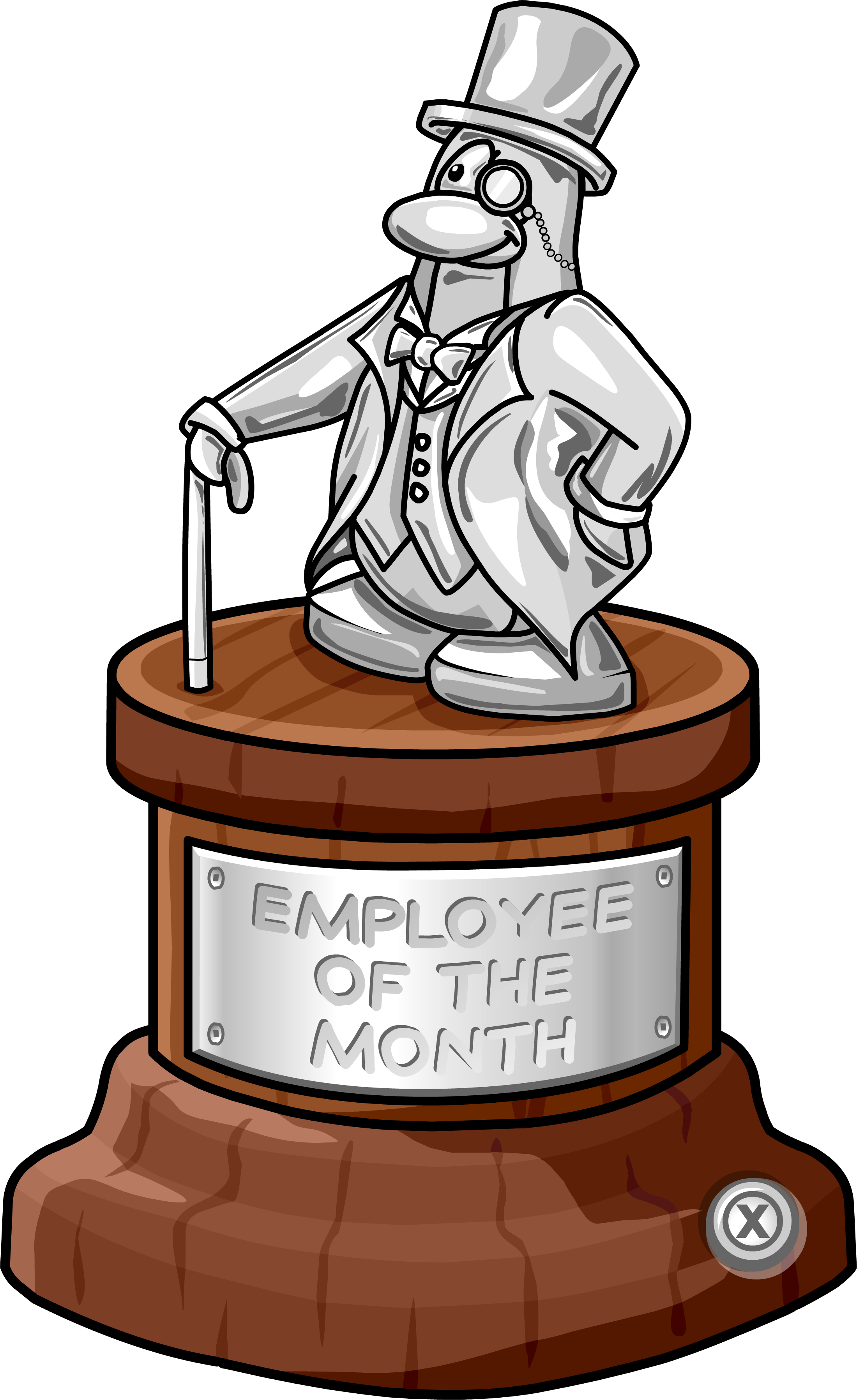 Employee Of The Month Trophy Full Award - Award (2199x3593), Png Download