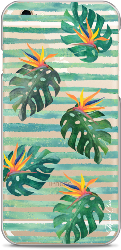 Coque Iphone 6plus/6splus Tropical Watercolor Striped - Mobile Phone (1230x900), Png Download