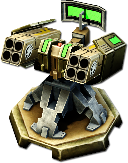 Cnc4 Missile Turret Render - Turret Command And Conquer (651x741), Png Download