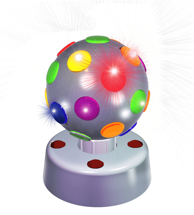 Clip Party Lights - Disco Lamp 10 Cm Zilver (640x807), Png Download