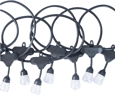 Led 48ft Patio String Light - Light-emitting Diode (450x450), Png Download