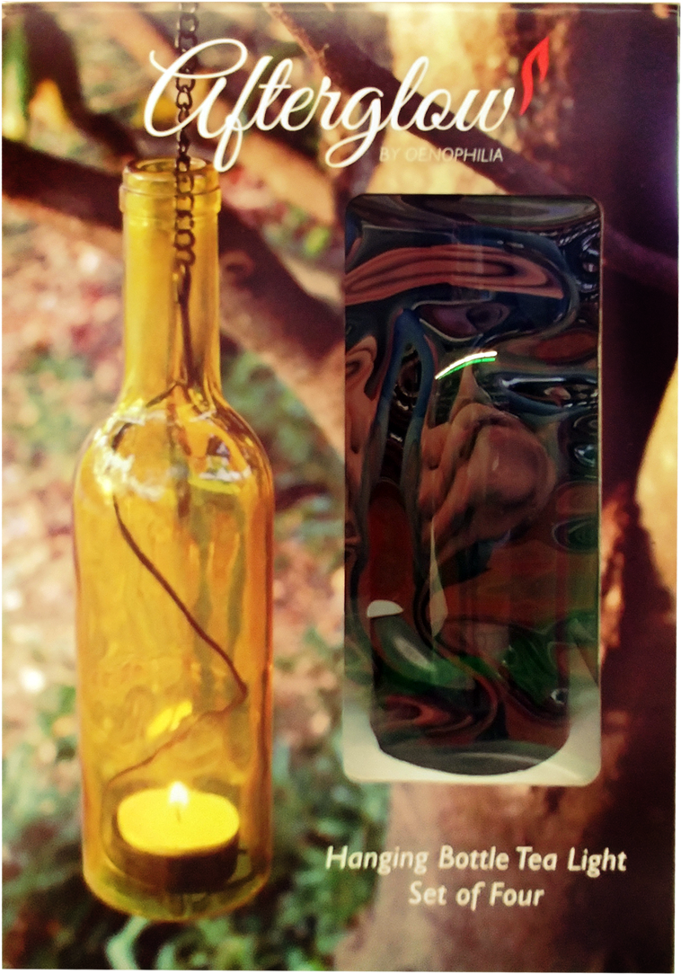 Afterglow2 - Wine Bottle Tealight Solid (set Of 4) (963x1344), Png Download