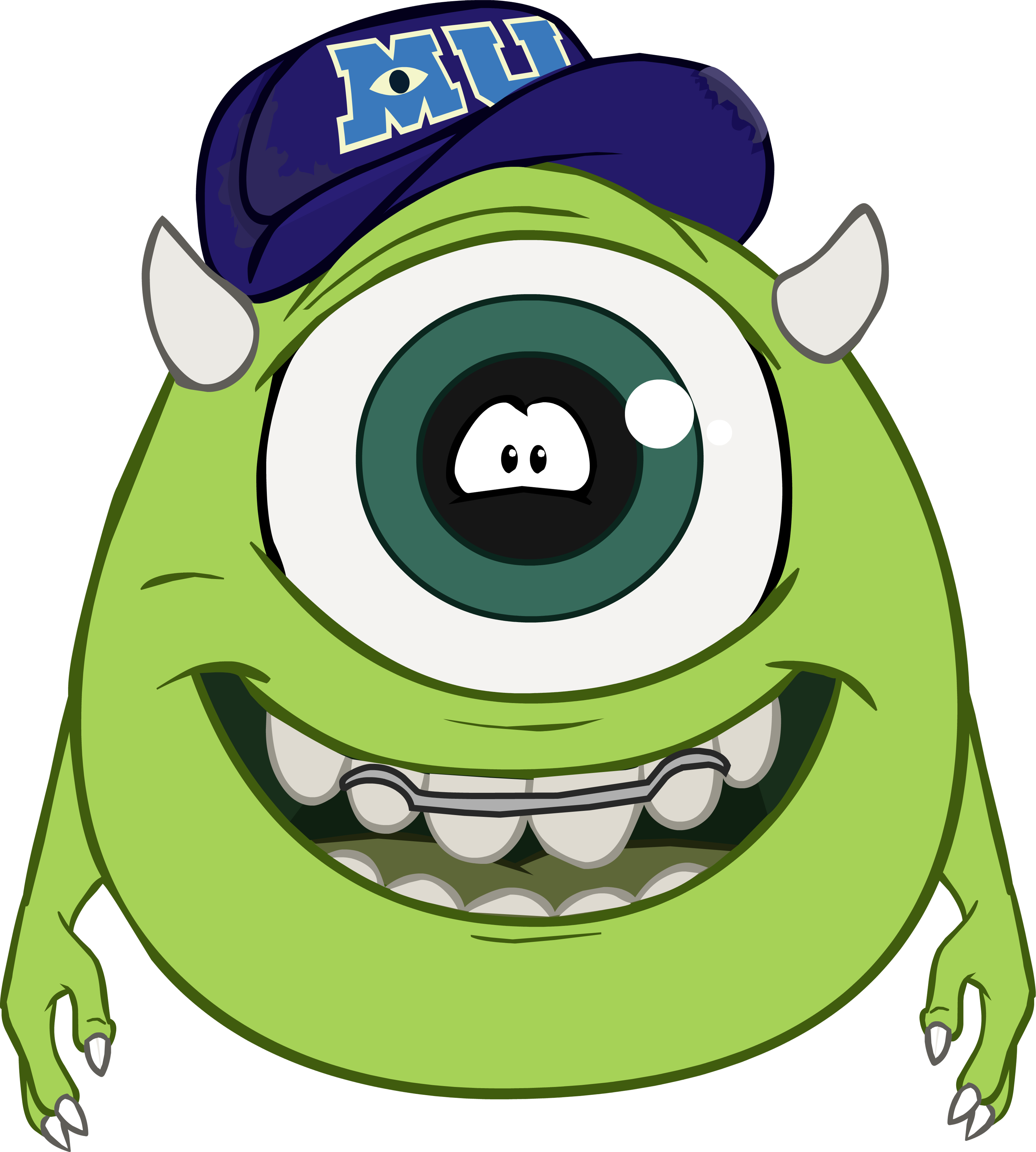 Mike Costume - Club Penguin Monsters Inc (3350x3726), Png Download