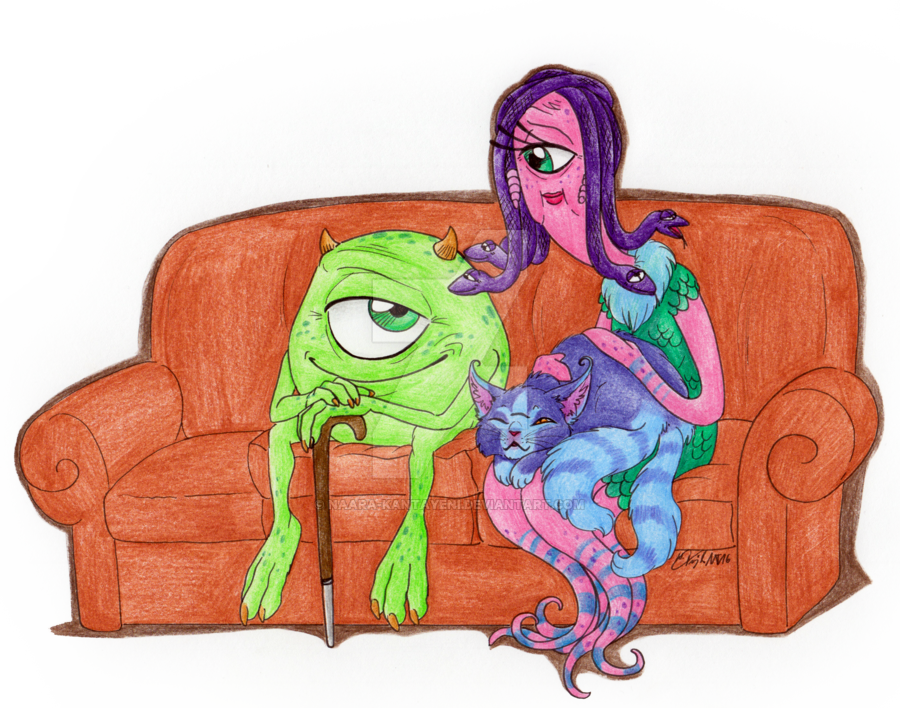 Monsters Inc Retirement Mike Wazowski Celia Mae Monster - Mike Wazowski Y Celia (900x708), Png Download