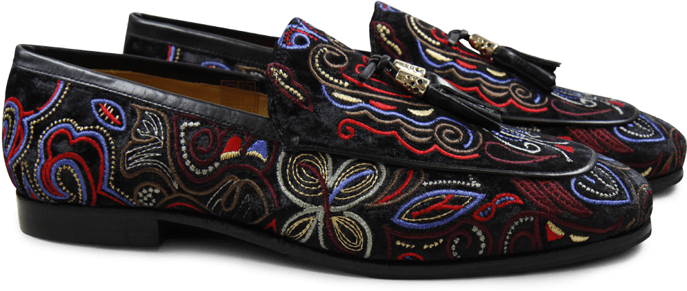 Loafers Clive 3 Velvet Black Tassel Black Gold Metal - Herren Loafers Loafer Oder Mokassins Von Melvin & (1024x1024), Png Download