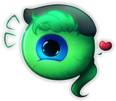 Drawlloween Day - Septiceye Sam With Hat (500x423), Png Download