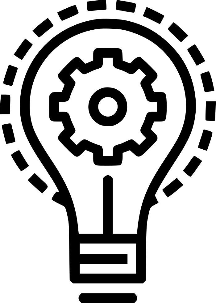 Bulb Idea Imagination Light Innovation Setting Gear - Innovation Icon Png (700x980), Png Download
