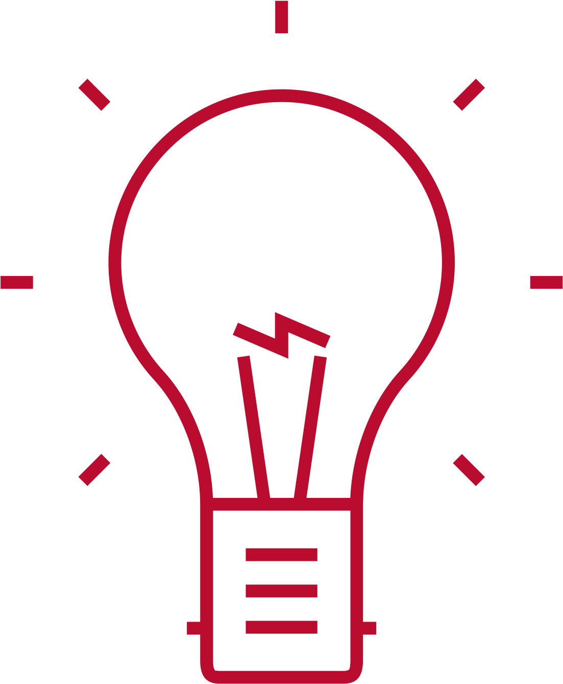 Icon Of A Light Bulb - Incandescent Light Bulb (1509x1769), Png Download