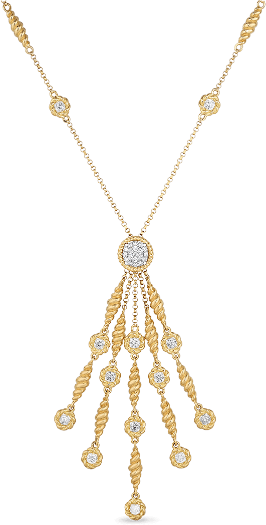 Tassel Necklace Diamond Stations - Necklace (1600x1600), Png Download