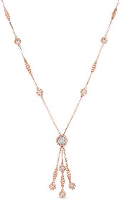 Roberto Coin Tassel Necklace With Diamonds Stations - Necklace (800x800), Png Download