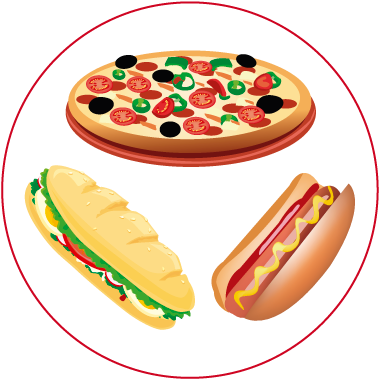 Conjunto Comida Rapida - Comida Rapida Dibujo Png (400x400), Png Download