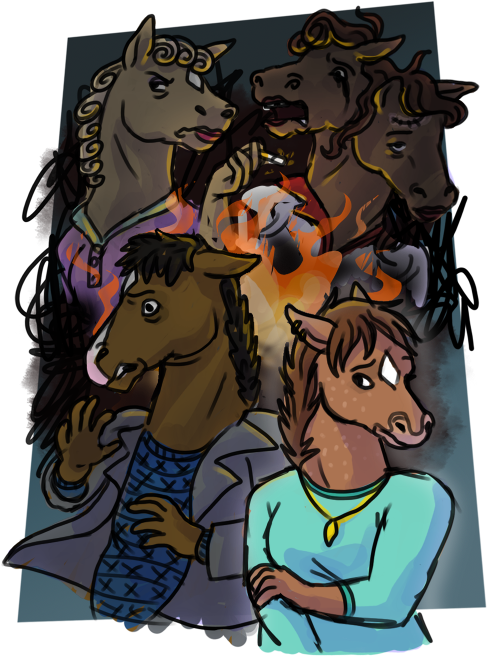 Bojack Horseman Time's Arrow (500x655), Png Download