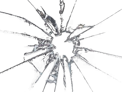 Download Broken Window Free - Efecto Vidrios Rotos Png (400x301), Png Download