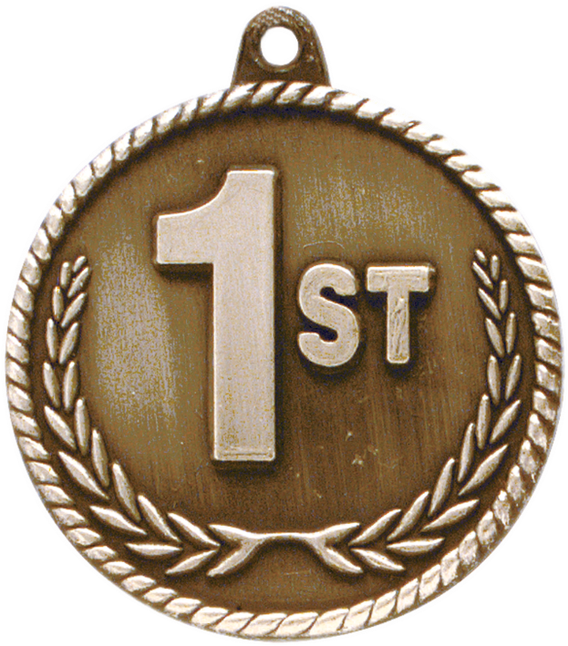 1st Place High Relief Medal - 2nd Place Medal (680x750), Png Download