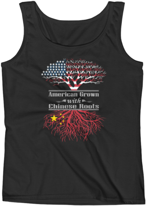 American Grown With Chinese Roots - American Grown With Dominican Roots V-neck Tees (480x480), Png Download