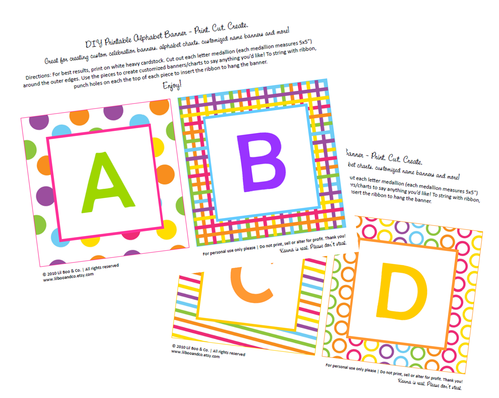 Each Piece On The Banner Has A Different Letter On - Alphabet Banner Free Printables (1591x1270), Png Download