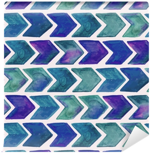 Vector Seamless Watercolor Geometric Pattern With Arrows - Marmont Hill 'falling Peacock' Framed Painting Print, (400x400), Png Download