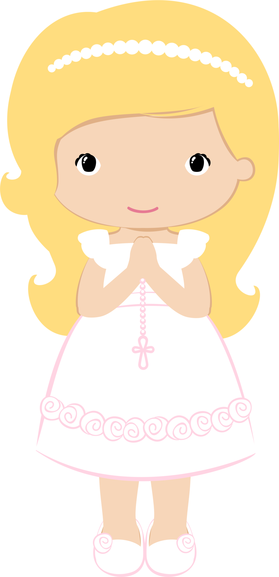 Ver Todas Las Imágenes De La Carpeta Png - First Communion Clipart Girl (930x1920), Png Download