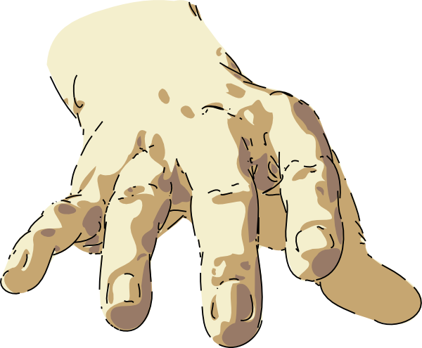 Reaching Hands Clip Art - Cartoon Hand Of God (600x495), Png Download