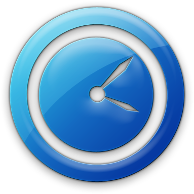 078468 Blue Jelly Icon Business Clock2 - Blue Clock Icon Png (420x420), Png Download
