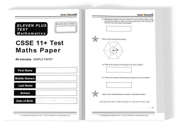 Csse 11 Free Familiarisation Practice Papers - Paper (640x480), Png Download